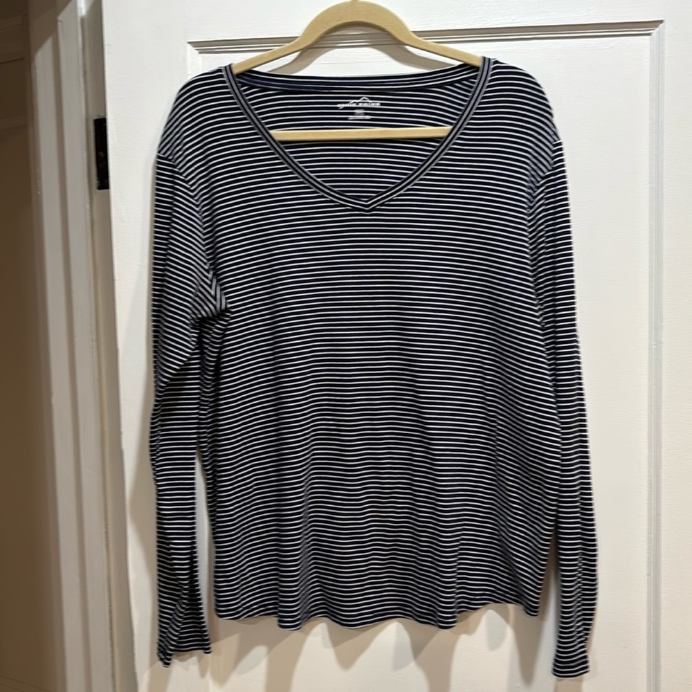 Eddie Bauer Striped Long-Sleeve tee